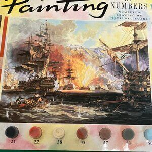 Reeves painting by numbers sea battle unused open package VTG paint by numbers
